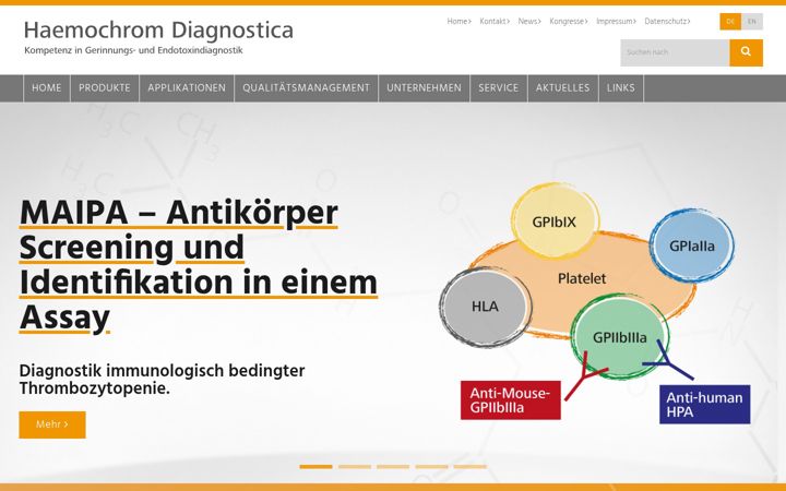 Screenshot of haemochrom.de