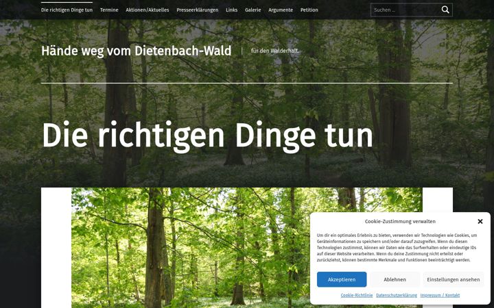 Screenshot of haendewegvomdietenbachwald.de