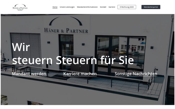 Screenshot of haenerpartner.de