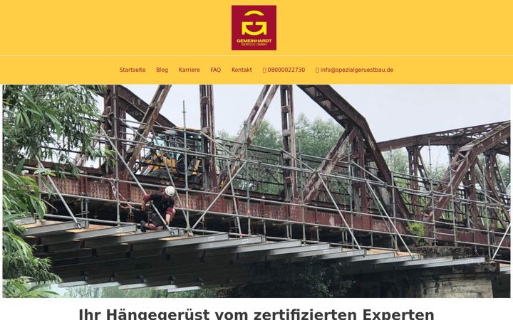 Screenshot of haengegeruest.de