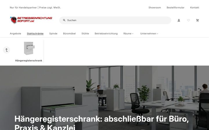 Screenshot of haengeregister-schrank.de