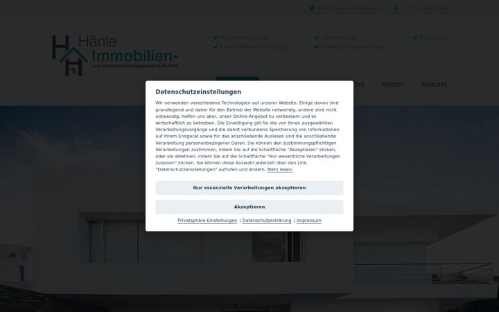 Screenshot of haenle-immobilien.de