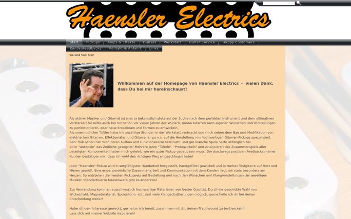 Screenshot of haensler-electrics.ch