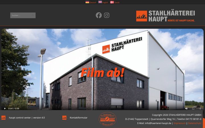 Screenshot of haerterei-haupt.de