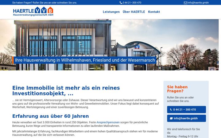 Screenshot of haertle.gmbh