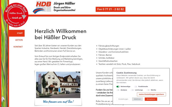 Screenshot of haessler-druck.de