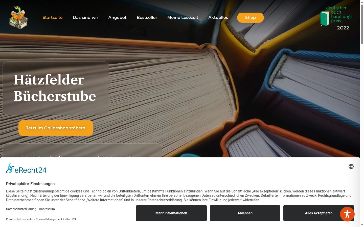 Képernyőkép a bármilyen interakció előtt megjelenő hozzájárulási bannerről