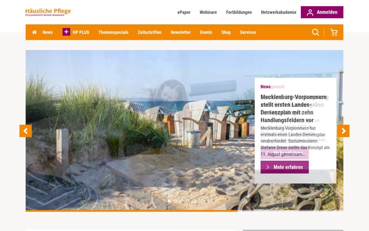 Screenshot of haeusliche-pflege.net