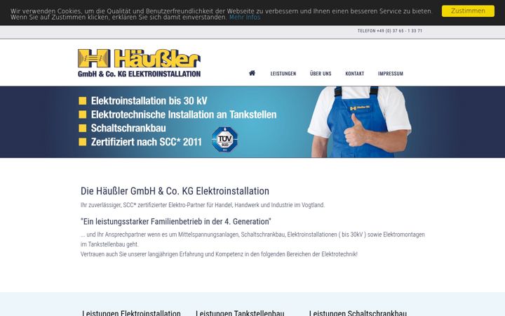 Screenshot of haeussler-kg.de