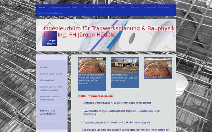 Screenshot of haeussler.biz