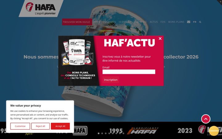 Screenshot of hafa.fr