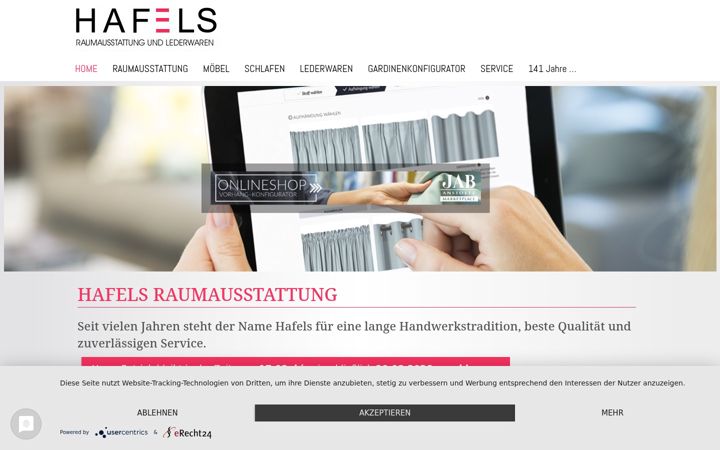 Screenshot of hafels-krefeld.de