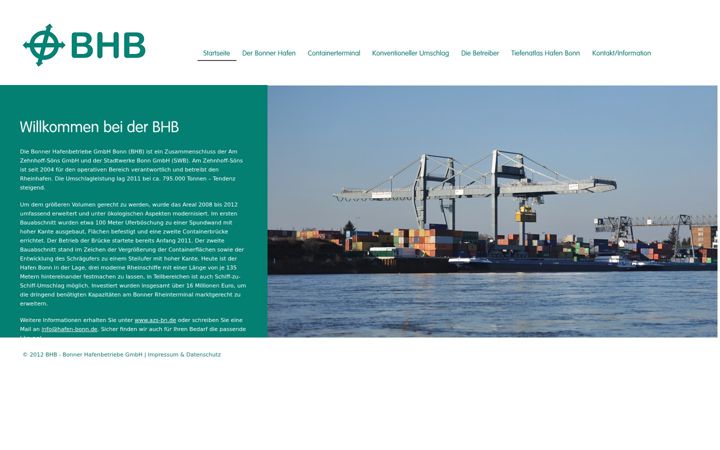 Screenshot of hafen-bonn.de