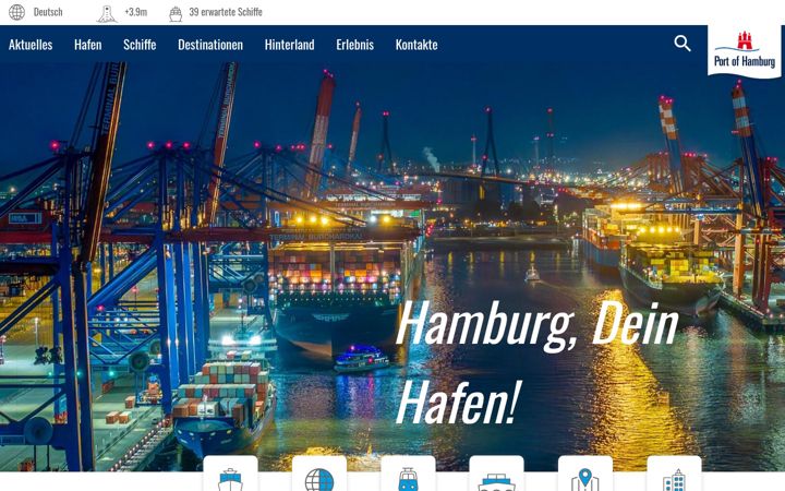 Screenshot of hafen-hamburg.de