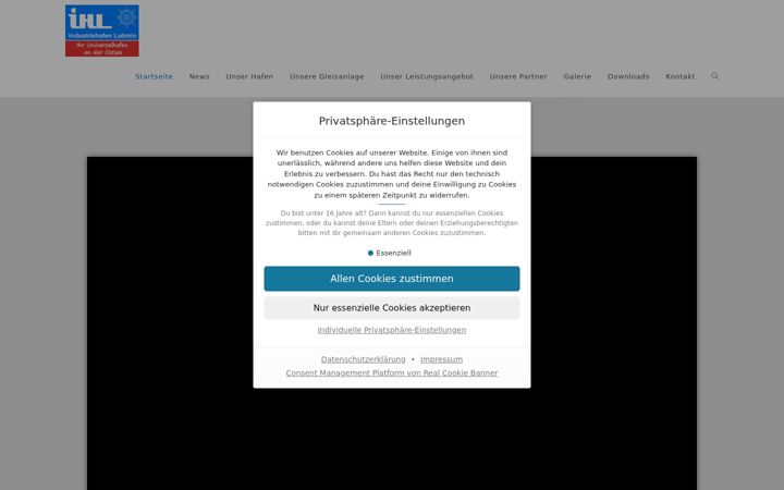 Screenshot of hafen-lubmin.de