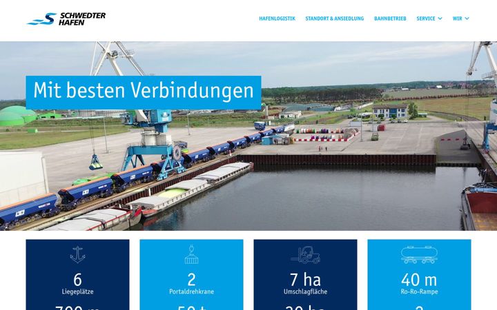 Screenshot of hafen-schwedt.de