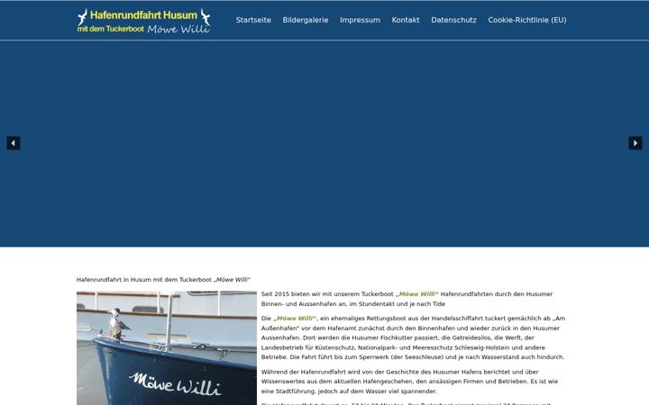 Screenshot of hafenrundfahrt-husum.de