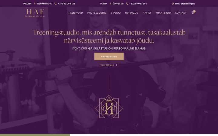 Screenshot of hafitclub.eu