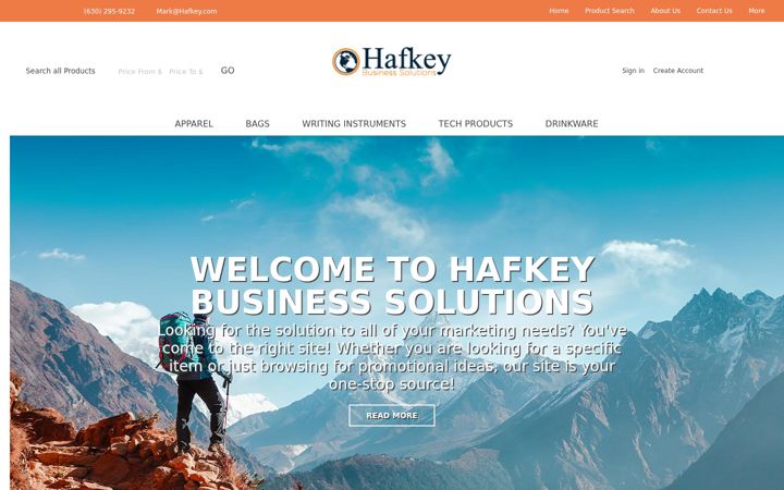 Screenshot of hafkeypromos.com