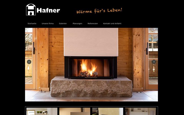 Screenshot of hafner-kacheloefen.de