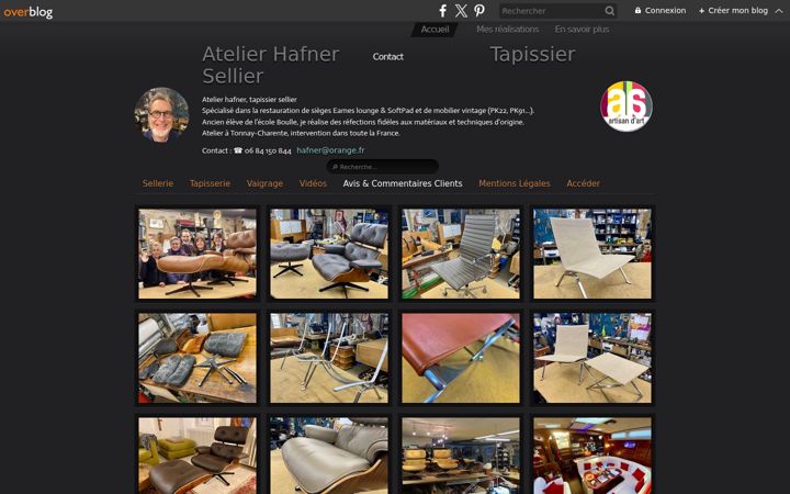 Screenshot of hafner-tapissier-sellier.com