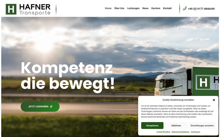 Screenshot of hafner-transporte.com