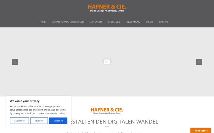 Screenshot of hafnercie.com