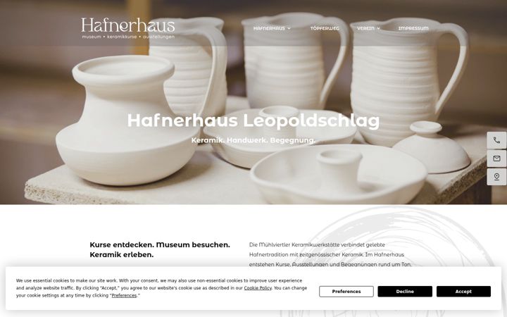 Screenshot of hafnerhaus.at