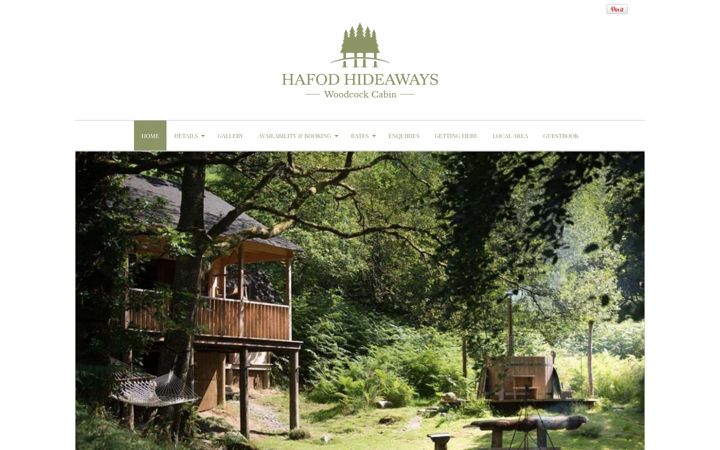 Screenshot of hafodhideaways.co.uk