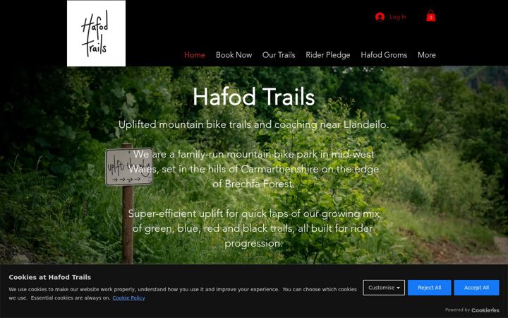 Screenshot of hafodtrails.co.uk