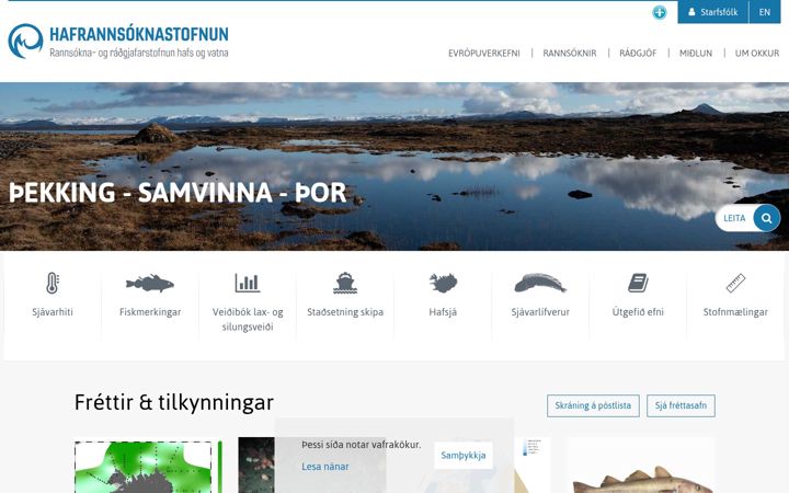 Screenshot of hafro.is