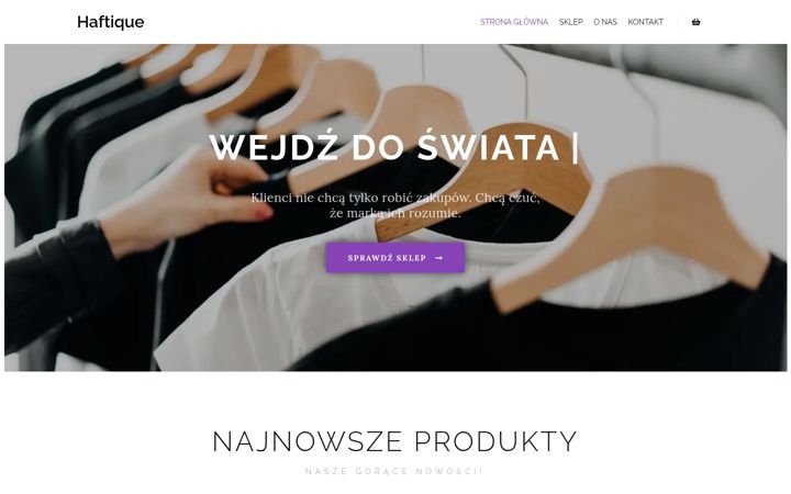 Ekraanipilt saidist haftique.pl