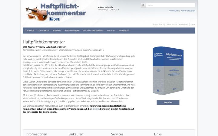Screenshot of haftpflicht-kommentar.ch