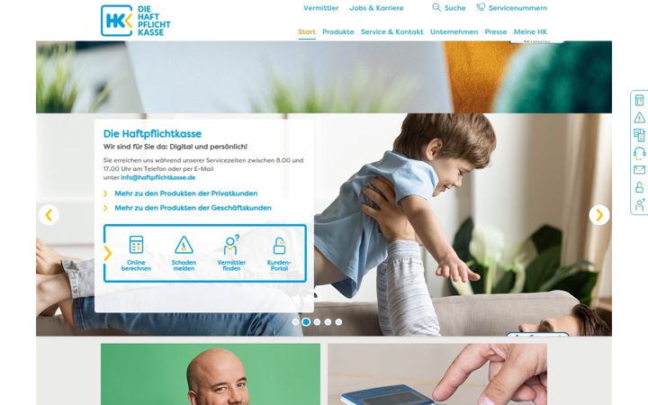 Screenshot of haftpflichtkasse.de