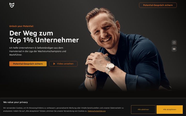 Screenshot of haftzuholding.de