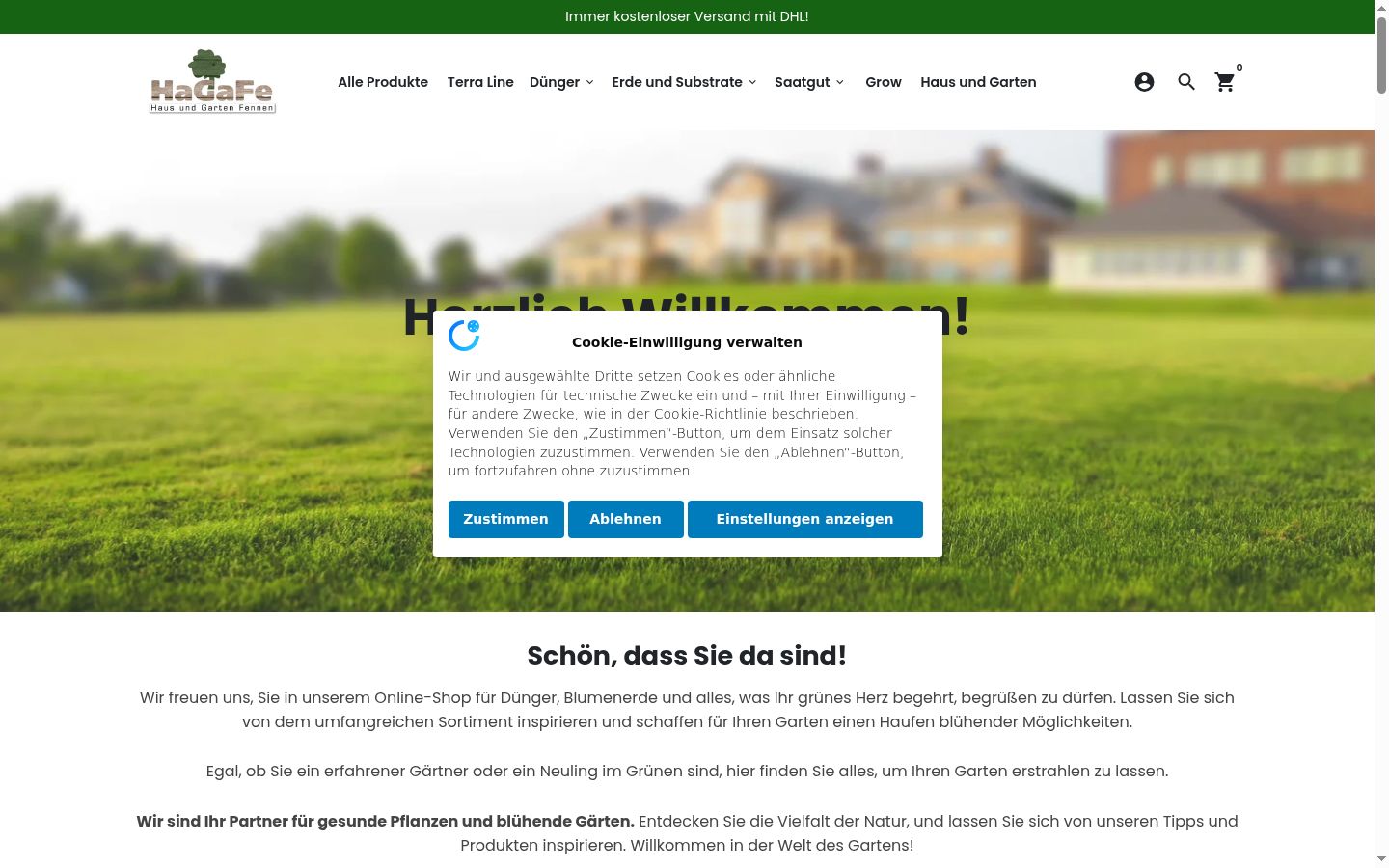 Screenshot tal-banner tal-kunsens muri qabel kwalunkwe interazzjoni