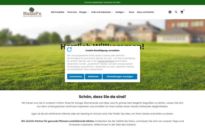 Screenshot of hagafeshop.de