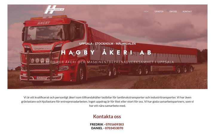 Screenshot of hagbyakeri.se