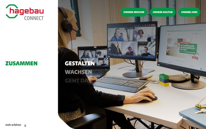 Screenshot of hagebau-connect.de