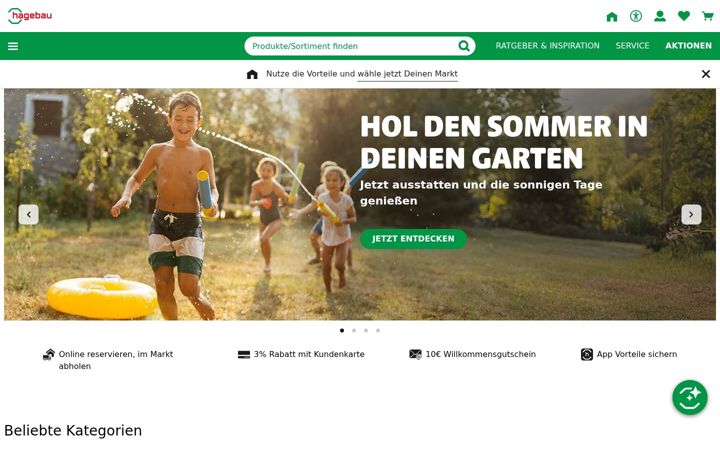 Screenshot of hagebau.at