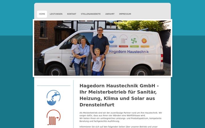 Screenshot of hagedorn-haustechnik.de