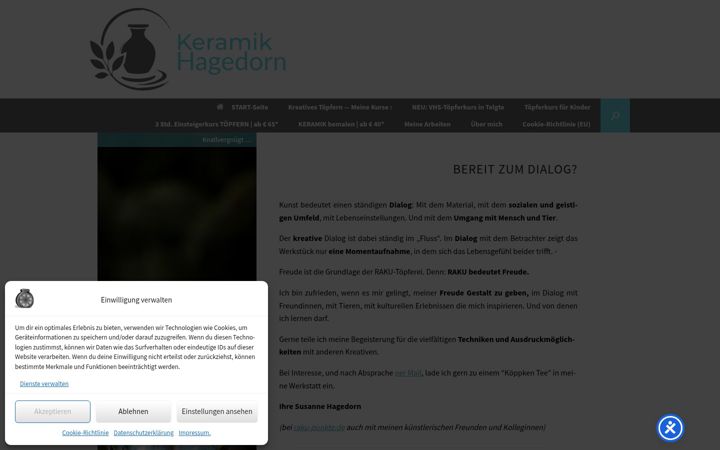 Screenshot of hagedorn-keramik.de