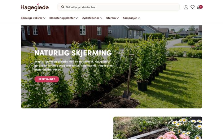 Snimka zaslona za hageglede.no