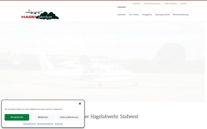 Screenshot of hagelabwehr-suedwest.de