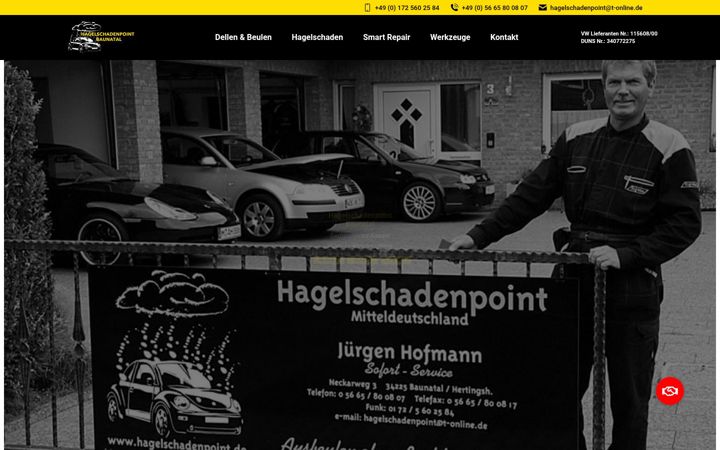 Screenshot of hagelschadenpoint.de