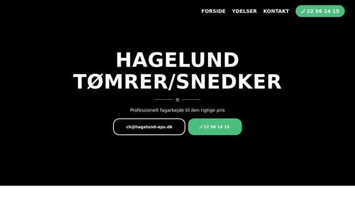 Screenshot of hagelundtoemrer.dk
