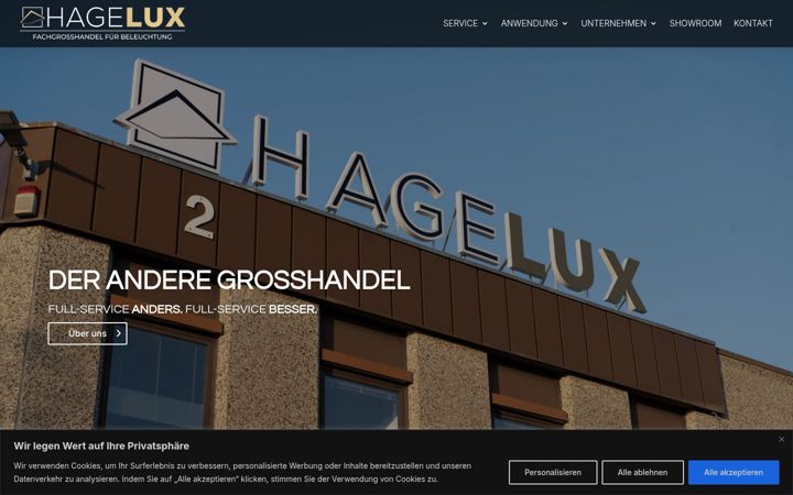 Screenshot of hagelux.de