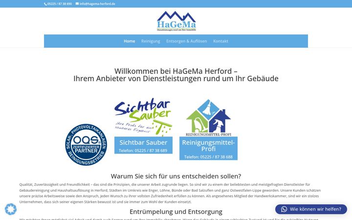 Screenshot of hagema-herford.de