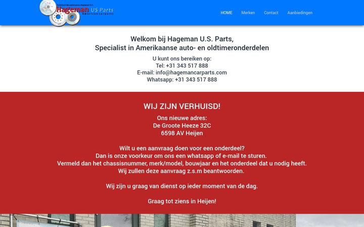 Screenshot of hagemancarparts.com