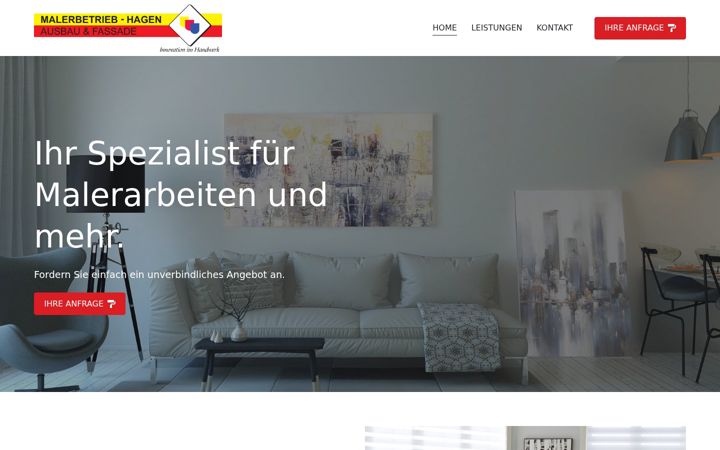 Screenshot of hagen-malerbetrieb.de